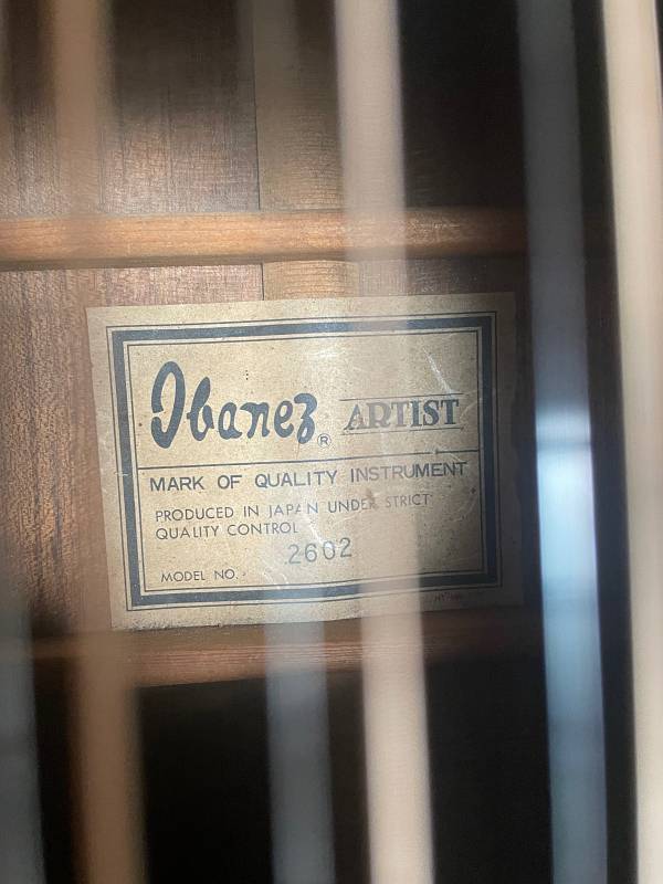 Ibanez Artist 2602 brand original